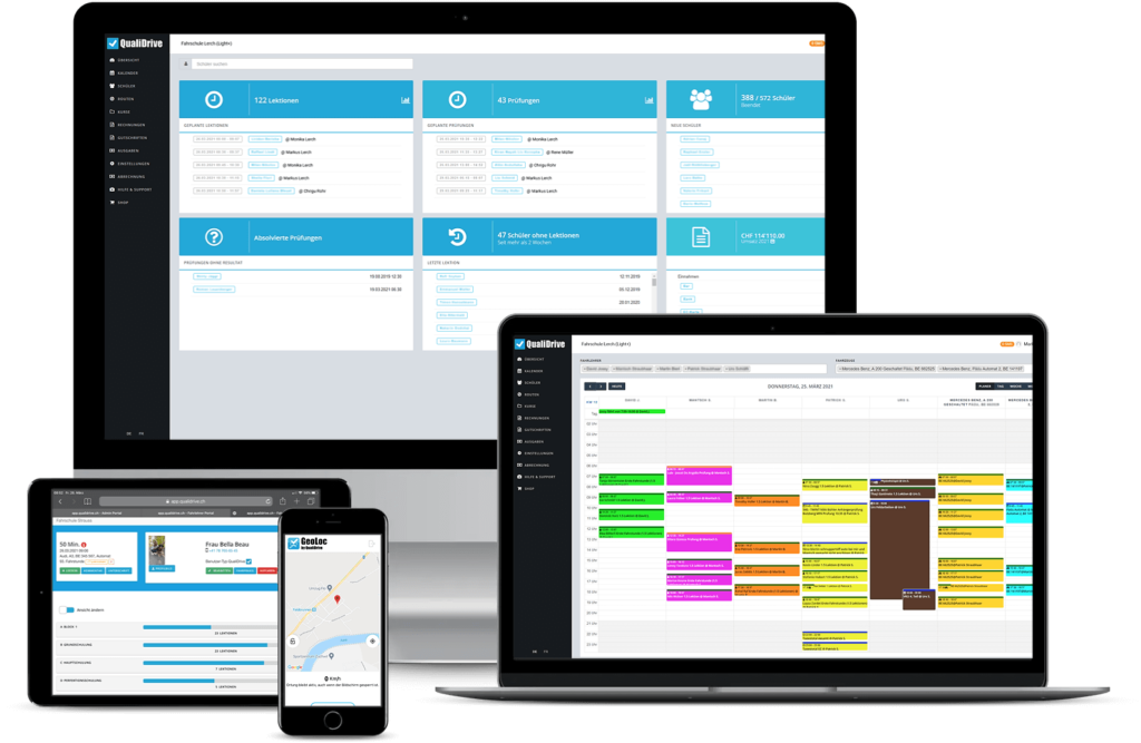 QualiDrive ist die modernste Fahrschulsoftware für Fahrleher.