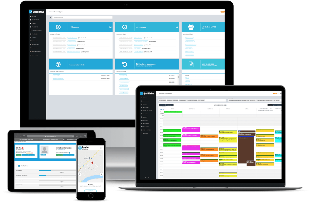 QualiDrive est le logiciel le plus moderne pour les moniteurs d'auto-école.