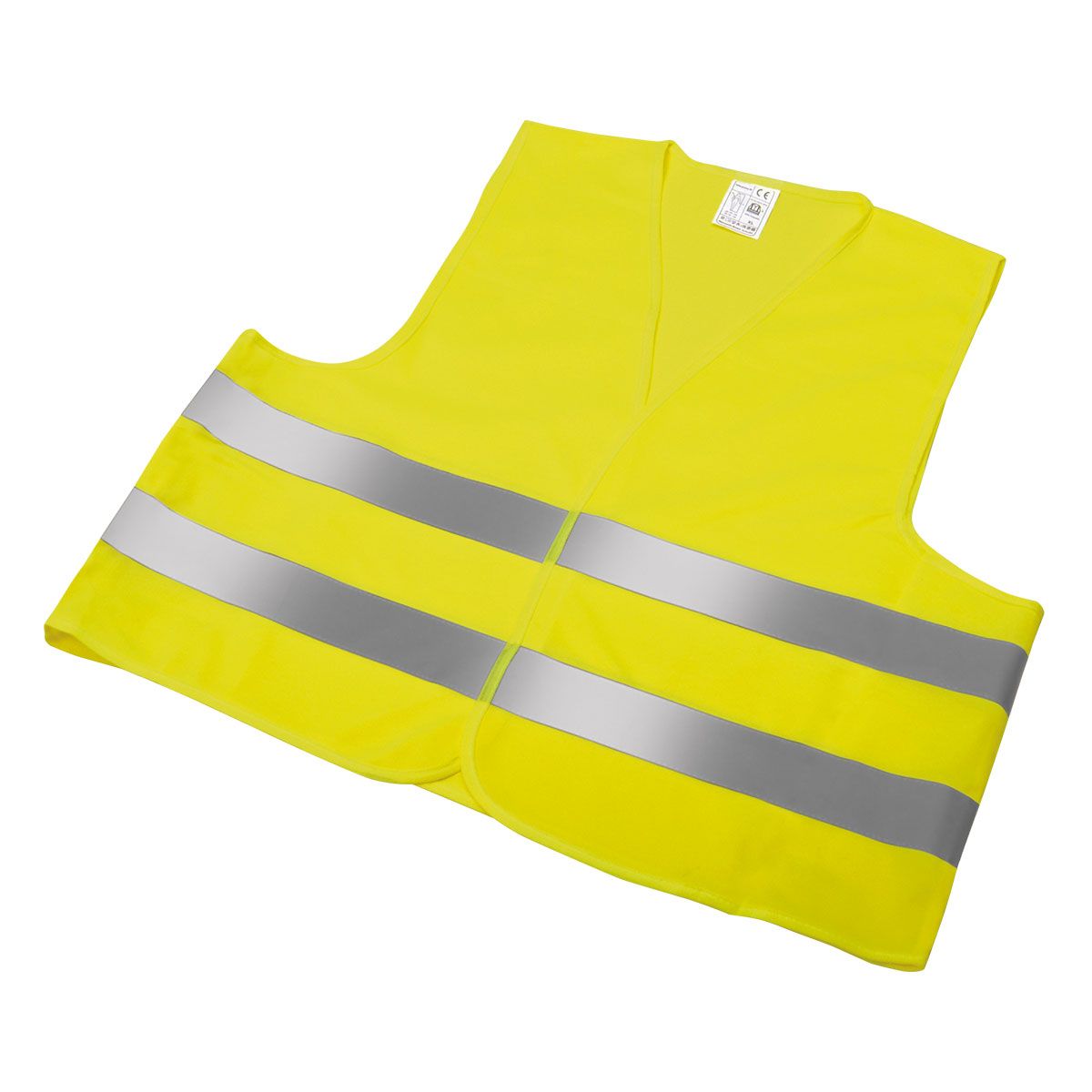 Warnweste, Pannenweste in gelb mit Reflektionsstreifen, Sicherheit im  Straßenverkehr