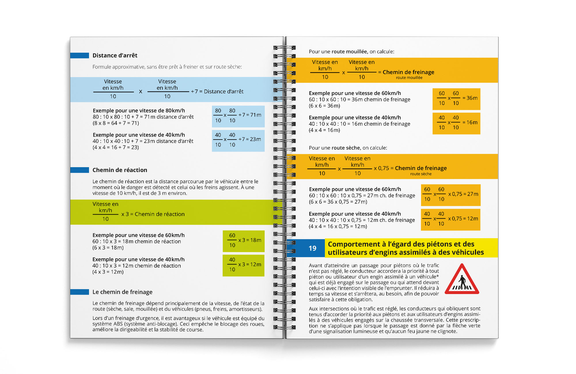 Theoriebuch français, Doppelseite Berechnungen